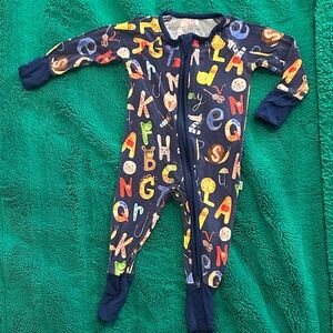 Little Sleepies Colorful Alphabet Kids Footie